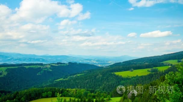 高山景观，4 k 延时