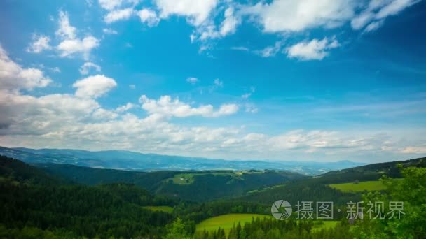 高山景观，4 k 延时