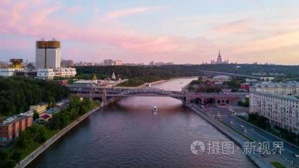 莫斯科城市景观全景视频