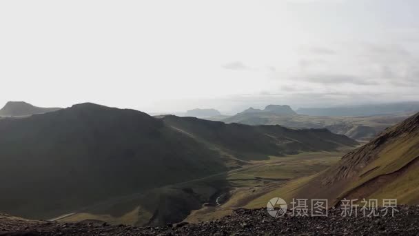 全景图山风景冰岛视频