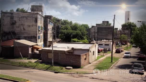 在南美洲的贫困社区视频