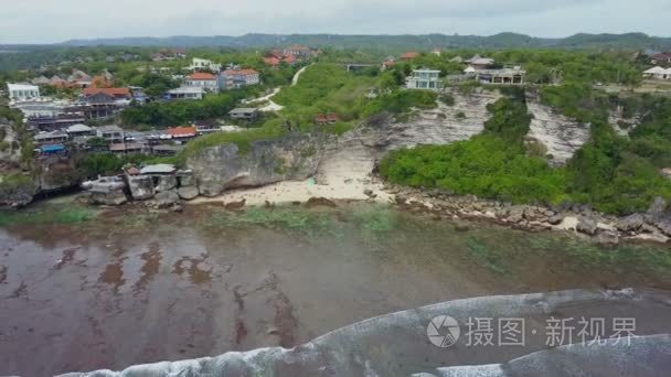 上海滩和海岸鸟瞰图