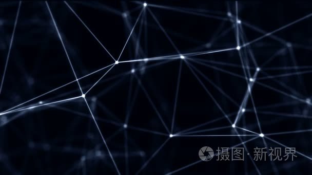 环状的未来科技分子抽象丛背景视频