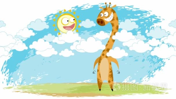 长颈鹿和太阳视频