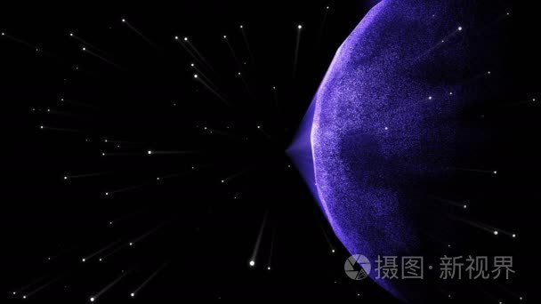 未来派行星与恒星星系中视频