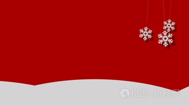 雪向量圣诞节背景雪花在串视频