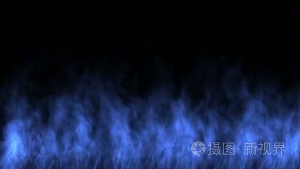 4 k 蓝色的火焰，火焰燃烧煤气灯，能源热烫的激情背景