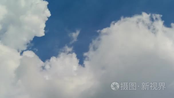 蓝蓝的天空，天空背景 4 k 时间推移云运动