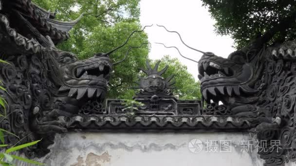 豫园上海中国亚洲艺术品装饰视频