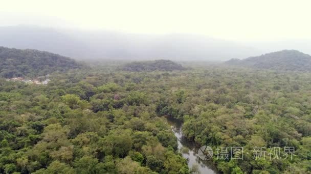 南美洲亚马逊雨林的鸟瞰图视频