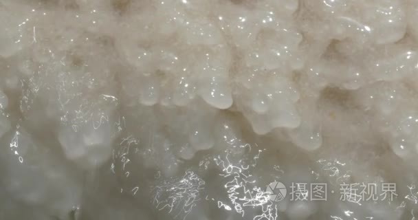 水晶盐形成在死海视频