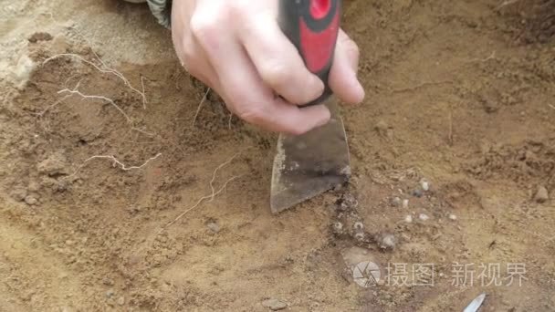 一名考古学家的工作视频
