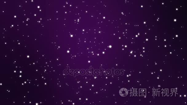 紫色的夜晚天空背景与动画明星视频