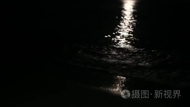 月光在夜间海关闭