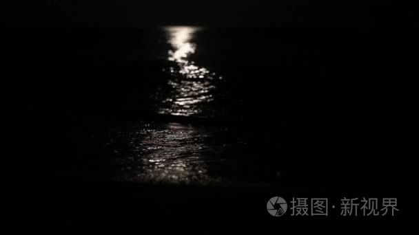 月光在夜间海关闭视频