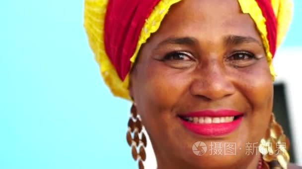 巴西的非洲人后裔-Baiana 女人的画像