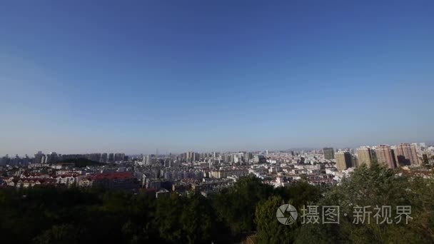 俯瞰城市全景中国视频