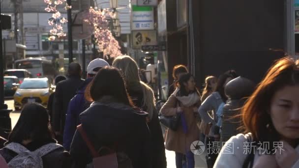 旧京都拥挤的街道视频