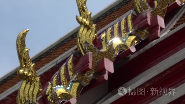 泰国曼谷卧佛寺的细节视频
