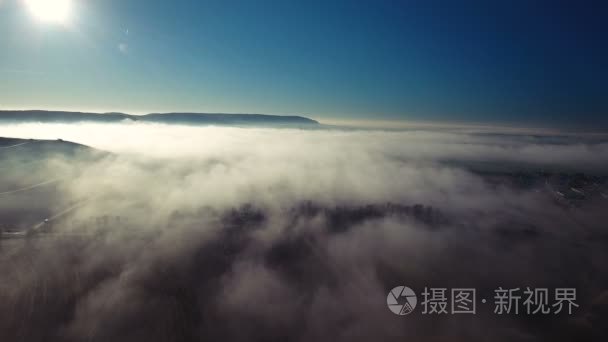 奥地利山水从鸟瞰图视频