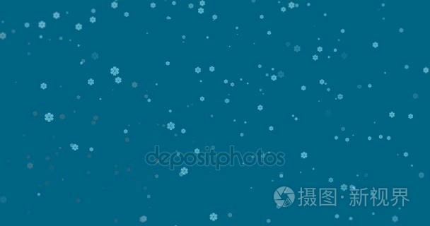 雪花蓝色图标运动背景视频