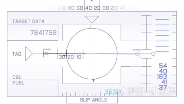 4 k 雷达 Gps 信号科技屏幕显示 科学科幻数据计算机导航