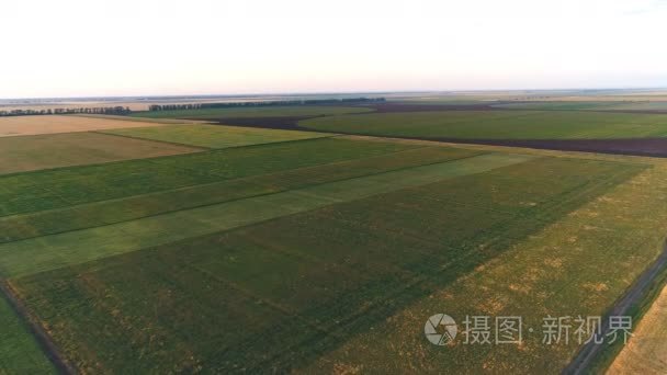 农业景观鸟瞰图视频