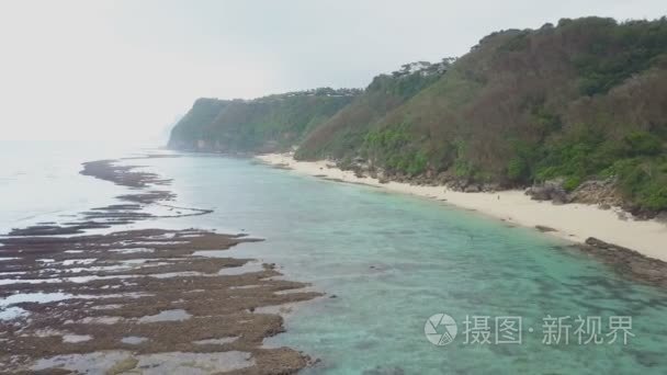 上海滩和海岸鸟瞰图视频