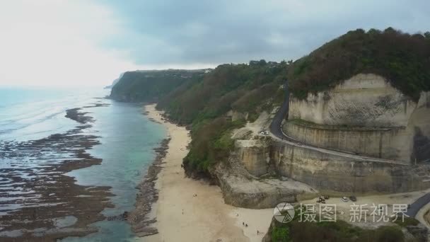 上海滩和海岸鸟瞰图