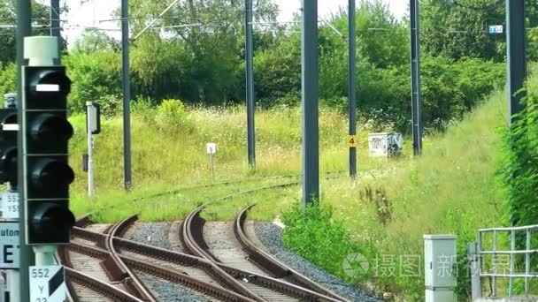 火车和货车运输铁路在德国视频