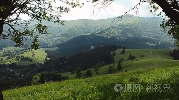 夏天山风景阿尔卑斯视频