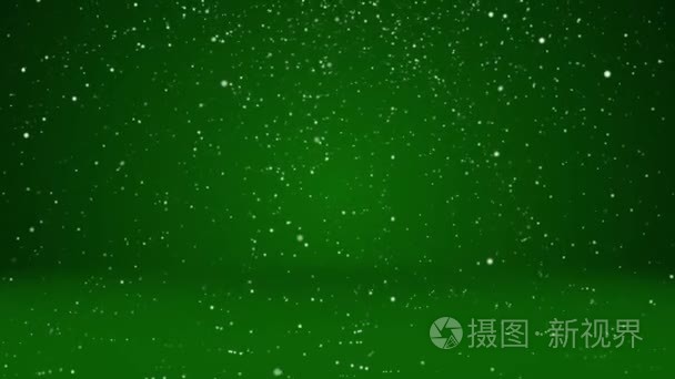 雪落和解决表面上。绿色冬季背景作为用于广告或徽标、 圣诞节或新年卡的地方。无缝环形的背景与自由度，副本空间 2