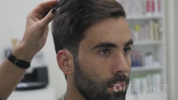 男士发型模特视频素材