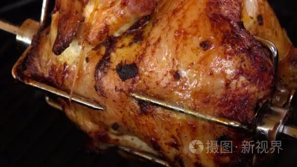 香鸡肉烤串烧烤视频