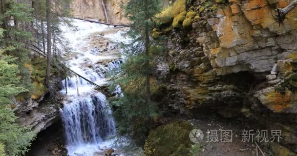 峡谷瀑布, 班夫国家公园, 加拿大4k