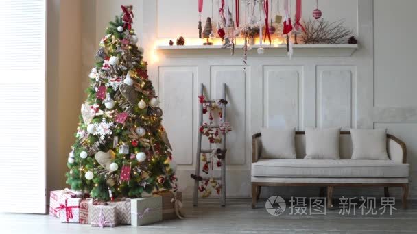 圣诞节和新年室内装饰
