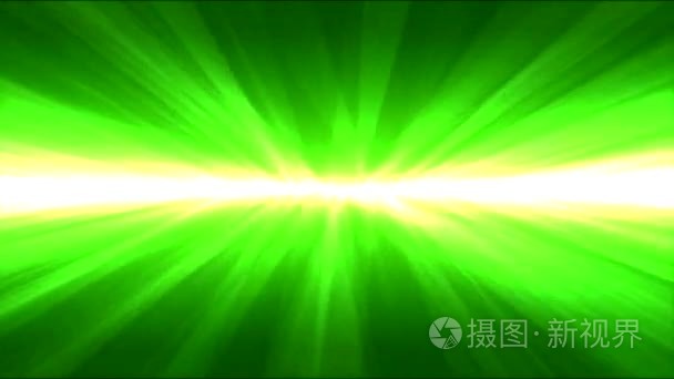 闪亮的光线动画-循环绿色
