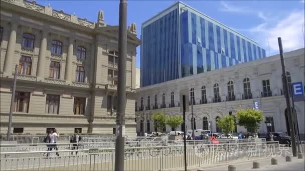 智利圣地亚哥的市政厅和建筑视频