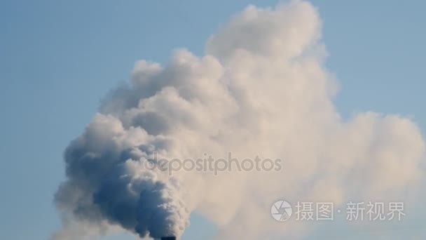 工业工厂的空气污染视频