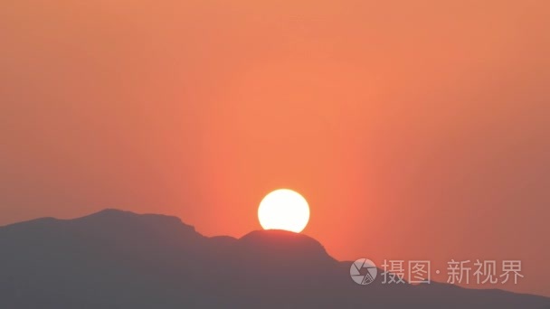 美丽的橙色夕阳视频