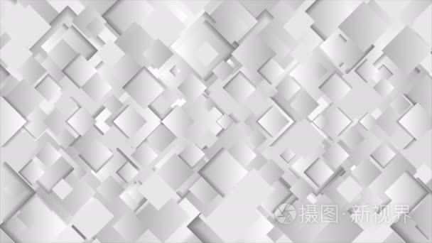 抽象灰色正方形技术视频动画
