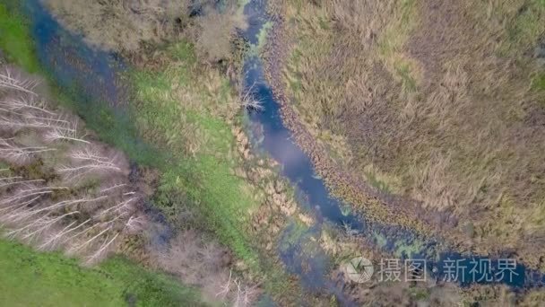 曲线河的空中影像视频