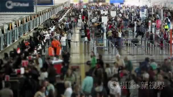 智利圣地亚哥机场的时间流逝视频