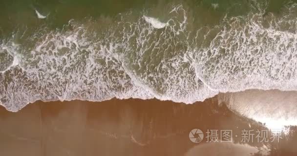 独特的海洋冲浪顶向下视图视频