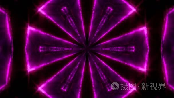 紫色抽象万花筒背景视频