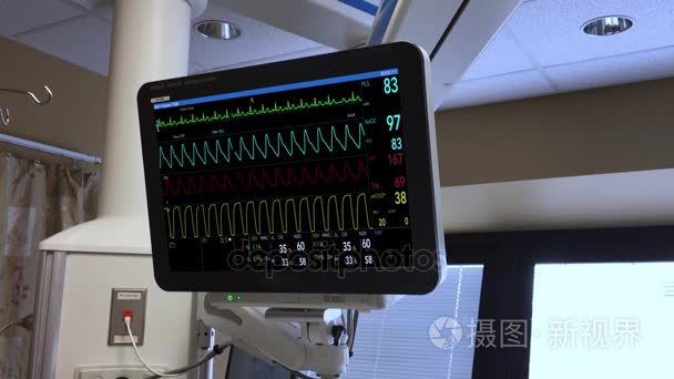 医院模拟心脏监护屏视频