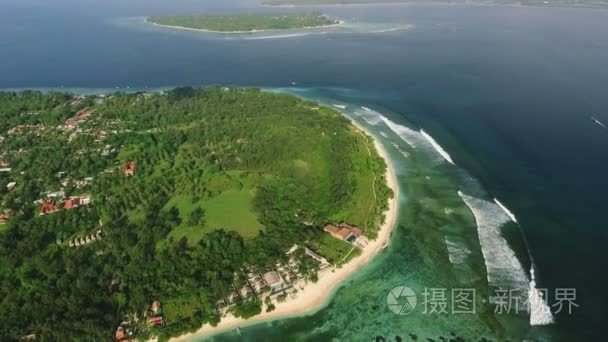 从印尼无人机鸟瞰吉利米诺岛