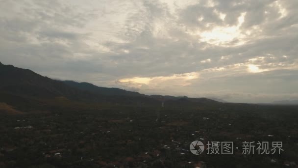 山景景观。巴厘岛