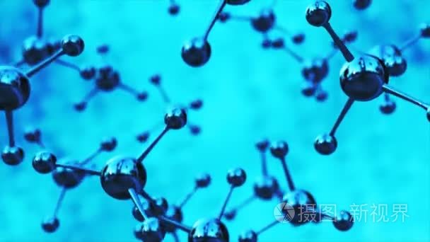 模型分子的动画旋转视频