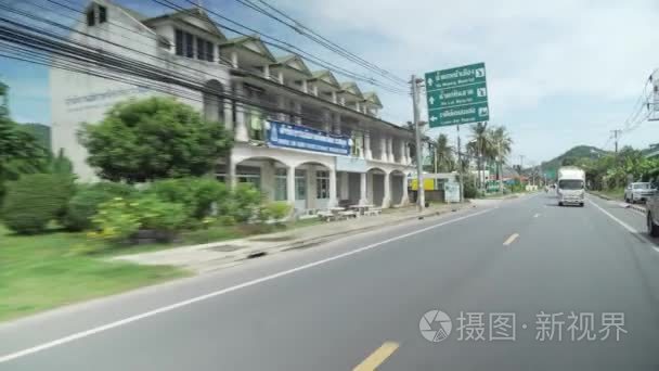 在泰国苏梅岛的道路上旅行股票素材视频